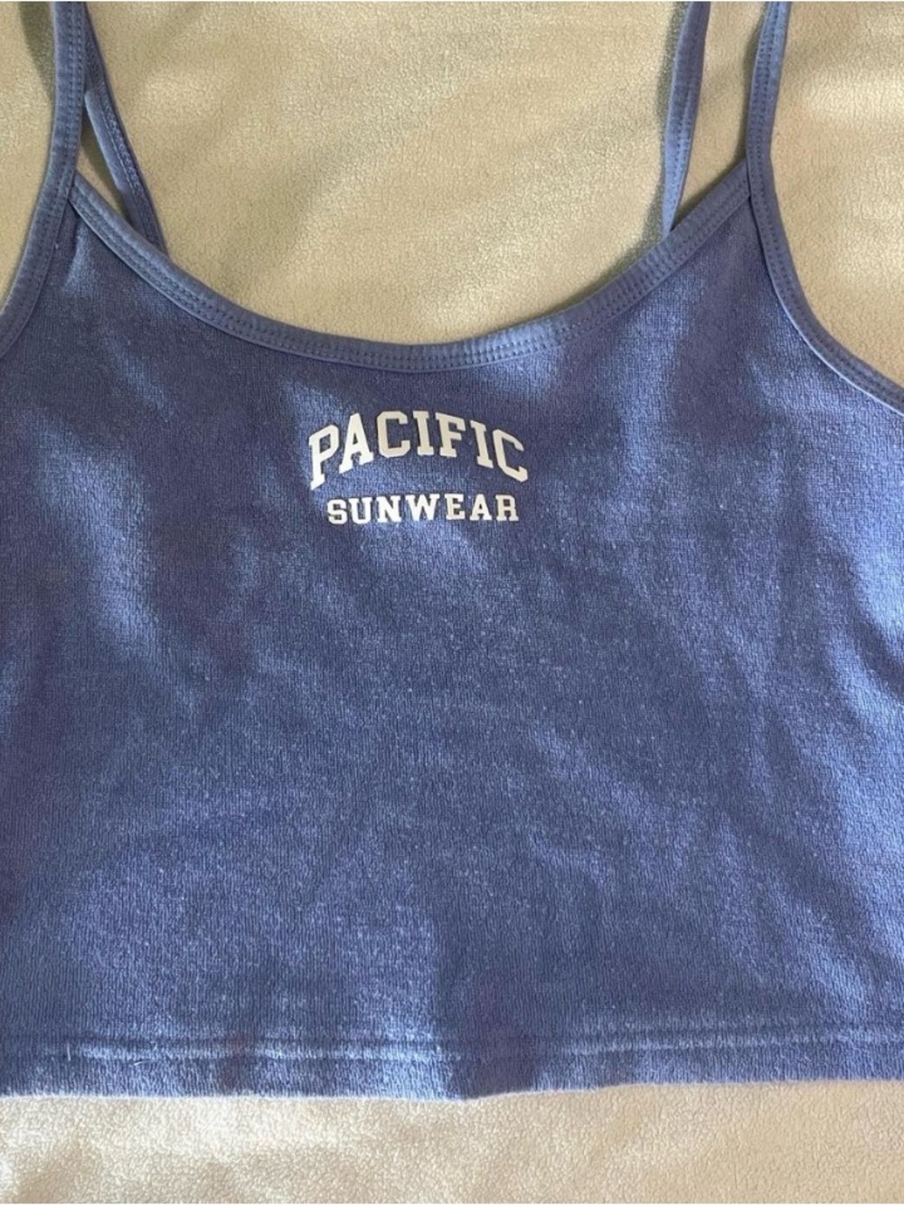 Pacific Sunwear Navy Blue Cropped Bandeau Tank